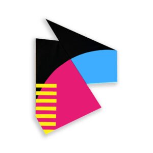 An abstract painting titled Reentry